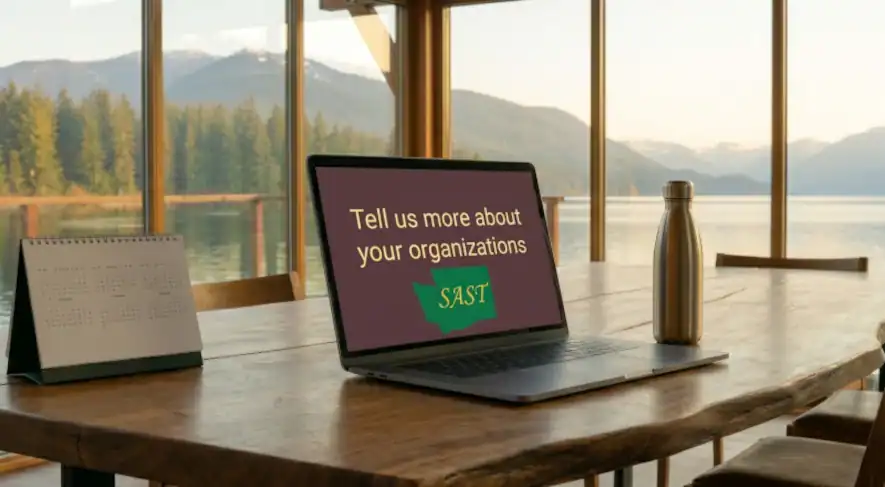 Laptop on Desk